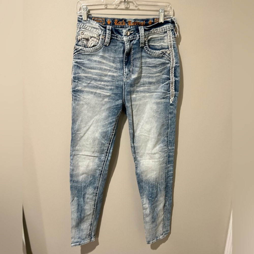 Rock Revival Cheryn Ultra High Rise Curvy Skinny Denim with Detailed Embroidery